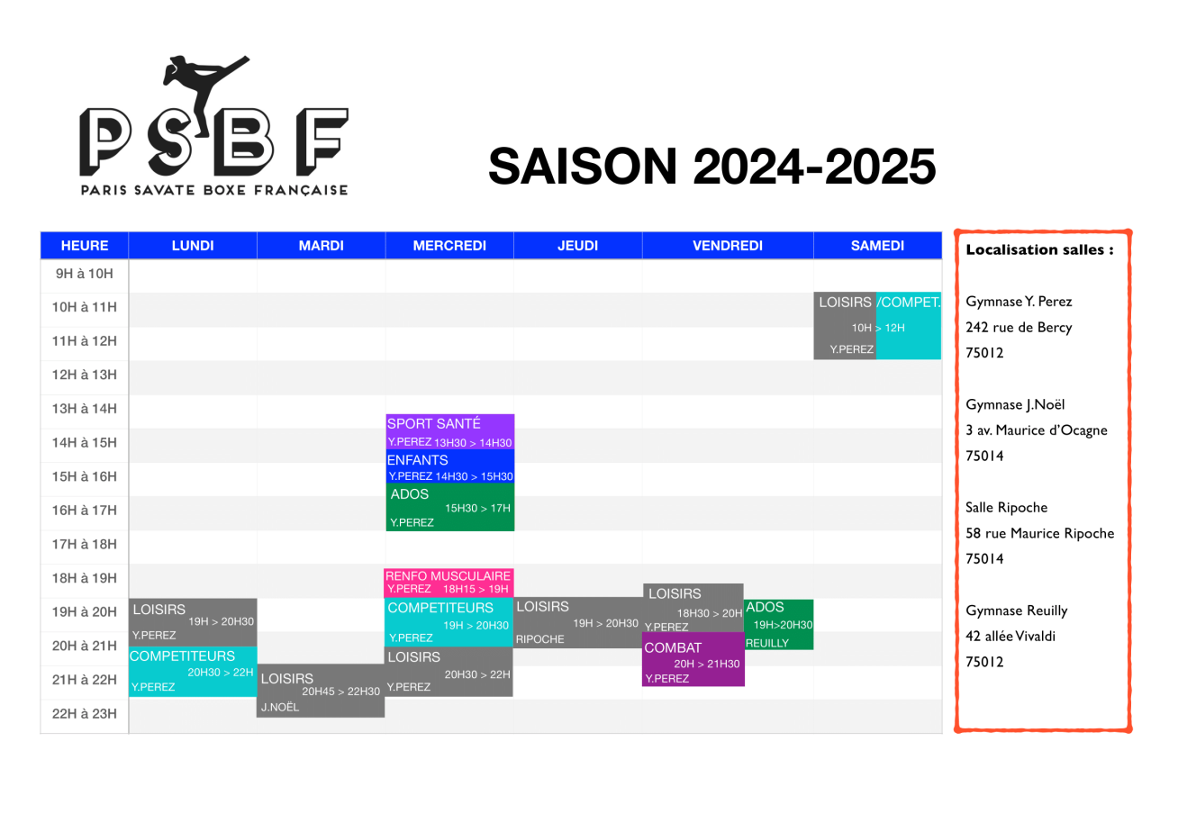 horaires